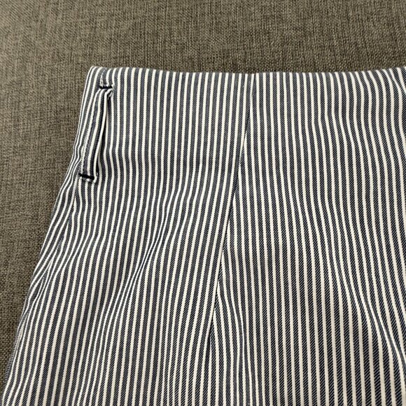 Lane Bryant Straight Pencil Skirt Striped Size 20 Cotton Blend Navy & Off White - Picture 2 of 12